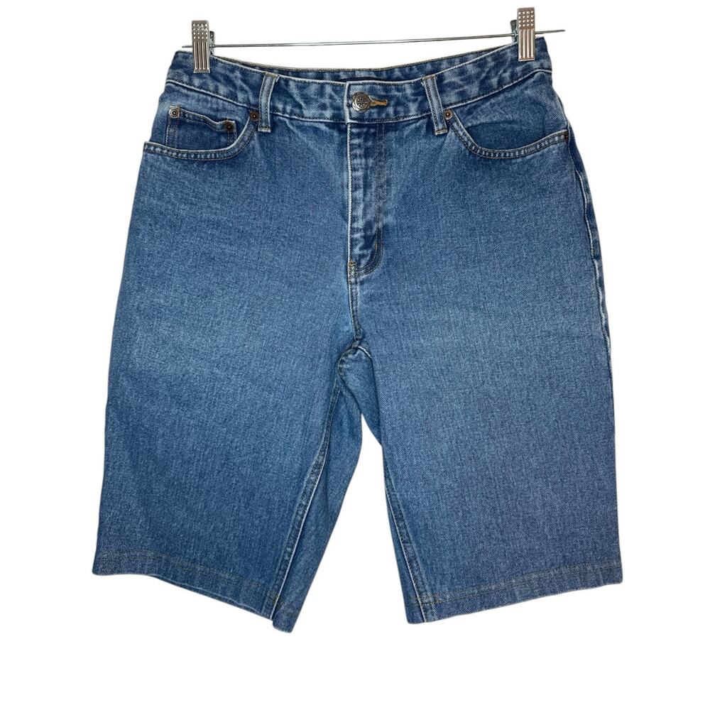 Bill Blass Jeans Signature Fit Women's Size 8 Cotton Denim Blue Bermuda‎ Shorts